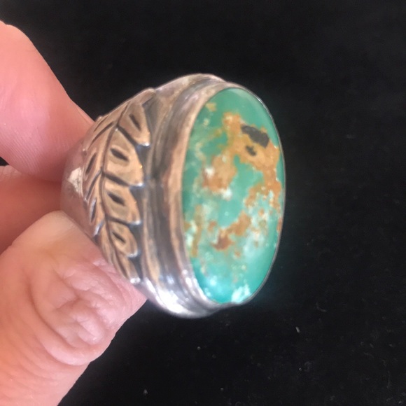 Vintage Green Turquoise Ring - Picture 6 of 8